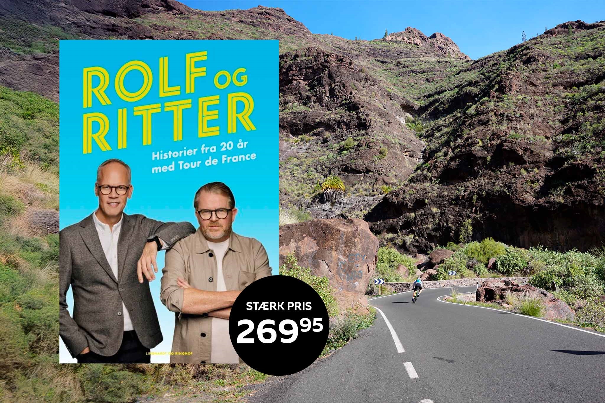 Rolf og Ritte med bjerg og cykel
